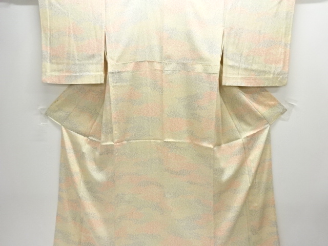 JAPANESE KIMONO / ANTIQUE HITOE EDO KOMON KIMONO / SILK / PLANTS / ARTIST WORK